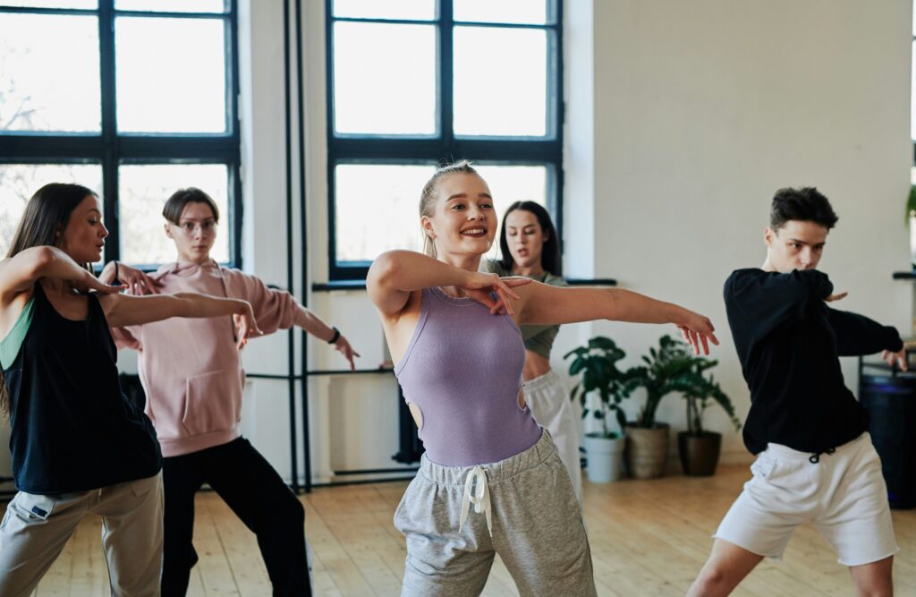different ages of dancers dancing at a dance school