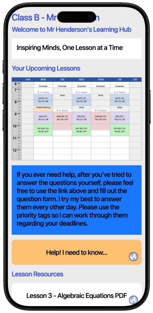 education noticeboard mobile screenshot