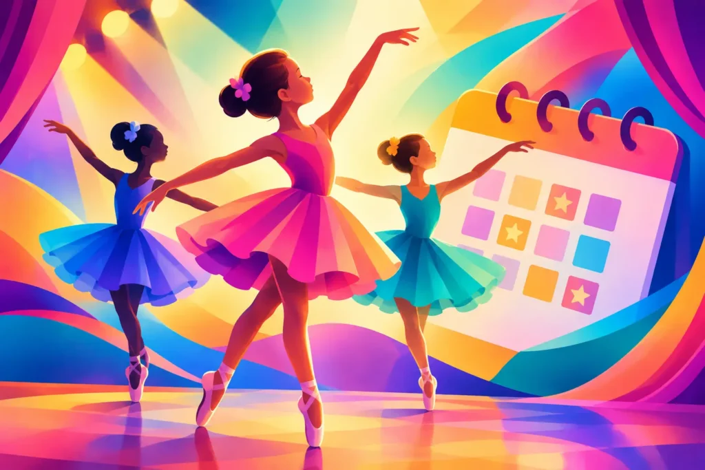 Recital Schedule Example for Dance School Families