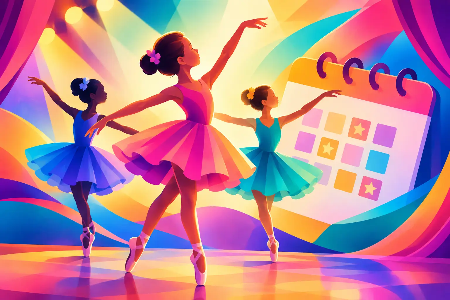 Recital Schedule Example for Dance School Families